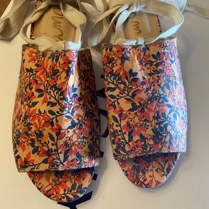 Sam Edelman Floral Flat Tie Mule